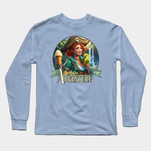 Living for Adventure - Walt Disney World, Disneyland, Magic Kingdom, Princess, Adventureland, Dole Whip, Jungle Cruise, Pirates of the Caribbean, Tiki Room Long Sleeve T-Shirt